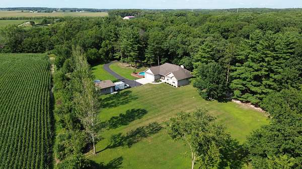 10.8 Acres of Recreational Land with Home for Sale in Crown Point, Indiana