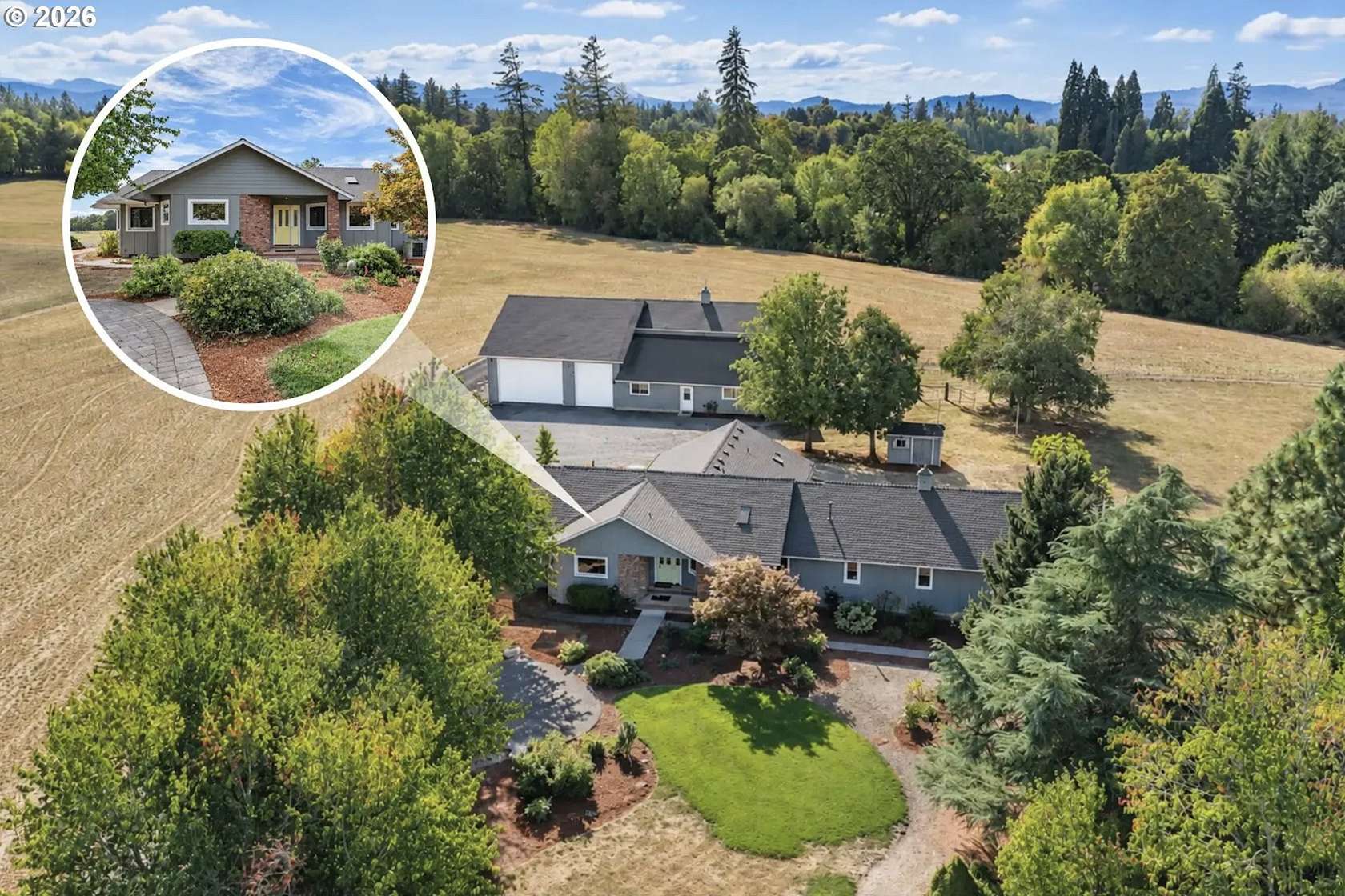 8.27 Acres of Land with Home for Sale in Corvallis, Oregon
