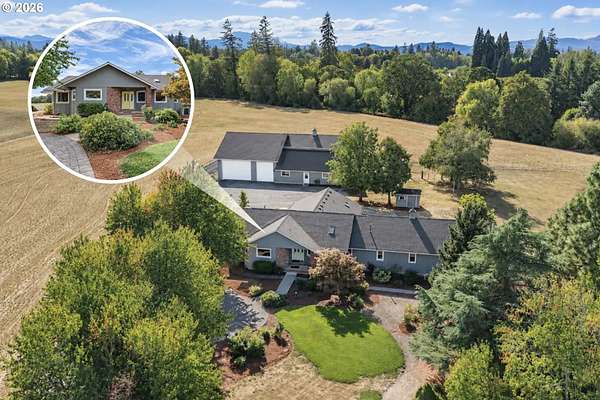 8.27 Acres of Land with Home for Sale in Corvallis, Oregon