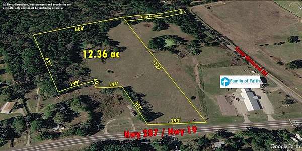 12.4 Acres of Mixed-Use Land for Sale in Elkhart, Texas