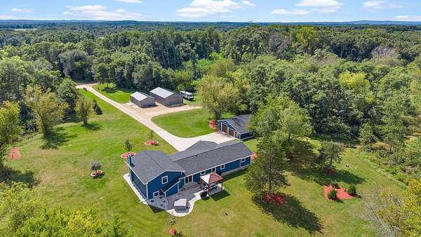 52.6 Acres of Recreational Land with Home for Sale in Portage, Wisconsin
