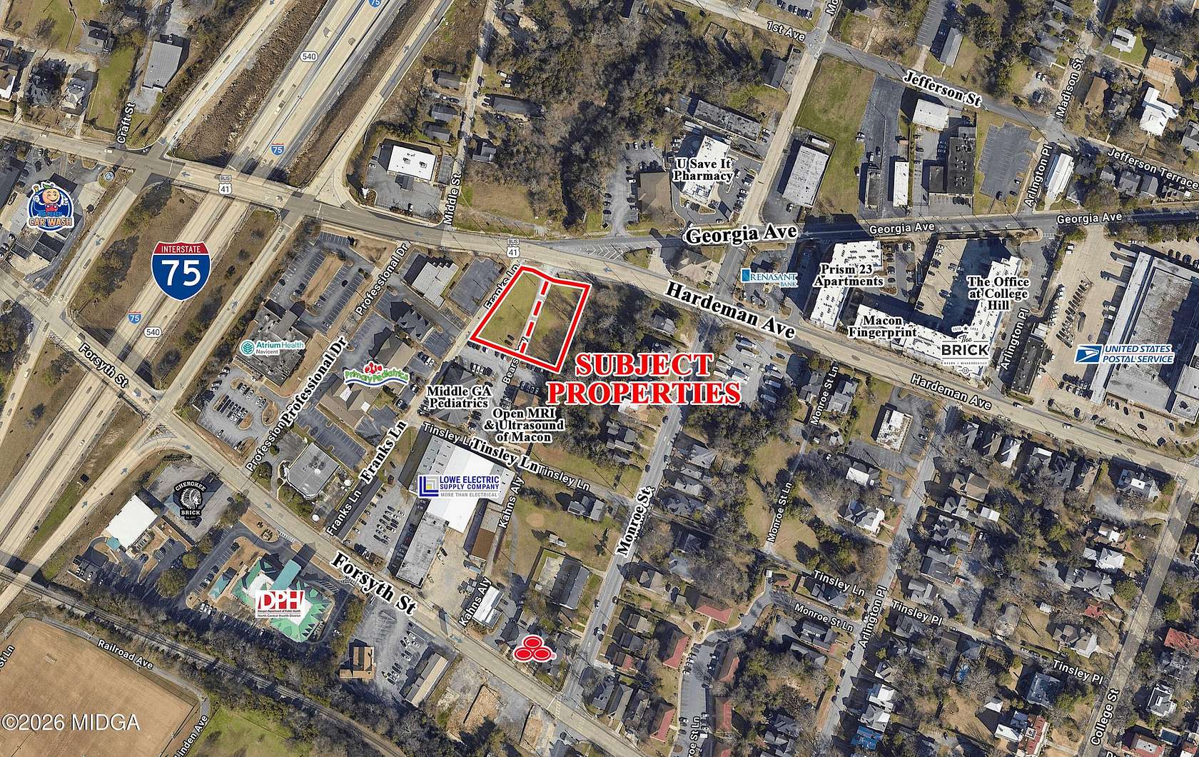0.89 Acres of Commercial Land for Sale in Macon, Georgia