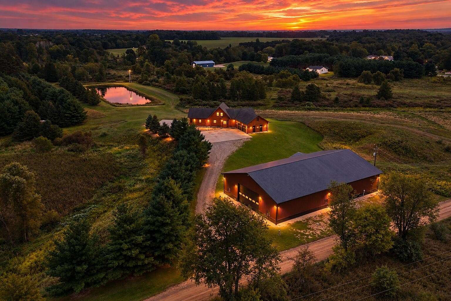 10 Acres of Recreational Land with Home for Sale in Hubbardston, Michigan