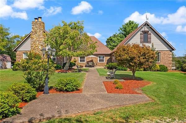 6.57 Acres of Land with Home for Sale in Palmyra, Indiana