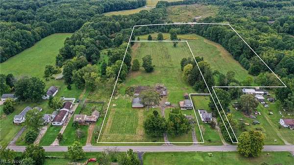 15.7 Acres of Land with Home for Sale in Newton Falls, Ohio