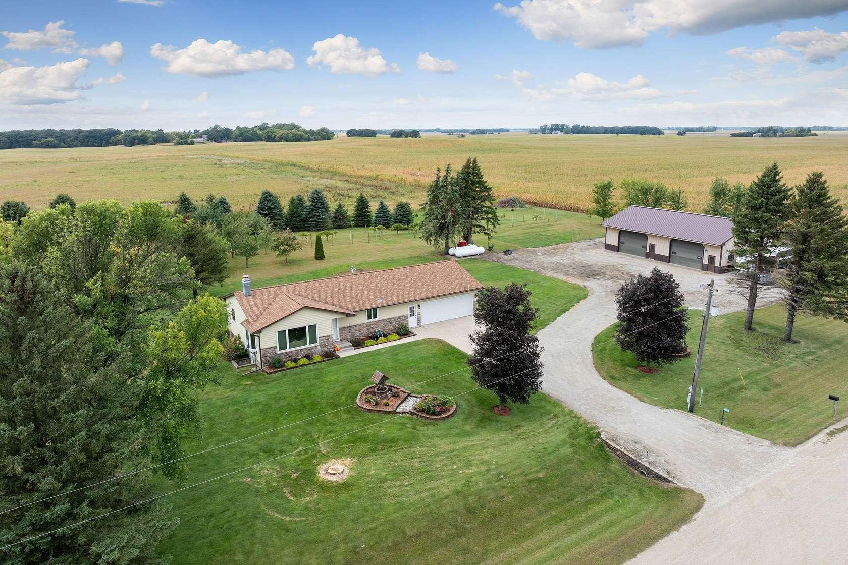 2.88 Acres of Land with Home for Sale in Claremont, Minnesota
