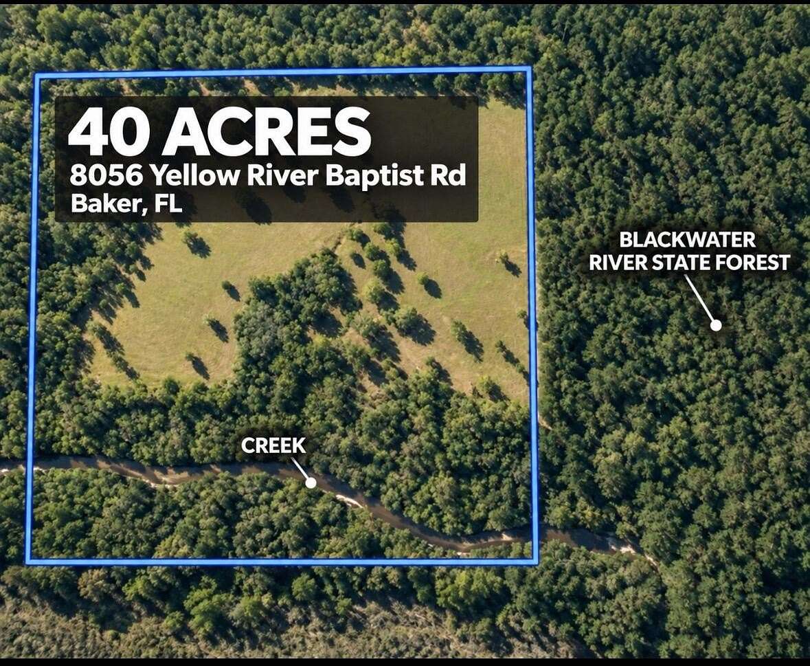 40 Acres of Land with Home for Sale in Baker, Florida