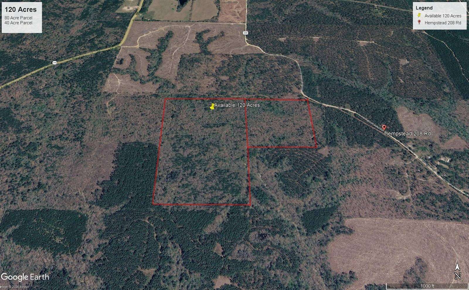 120 Acres of Recreational Land for Sale in Hope, Arkansas