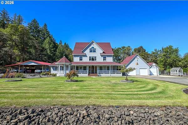 13.8 Acres of Recreational Land with Home for Sale in Roseburg, Oregon