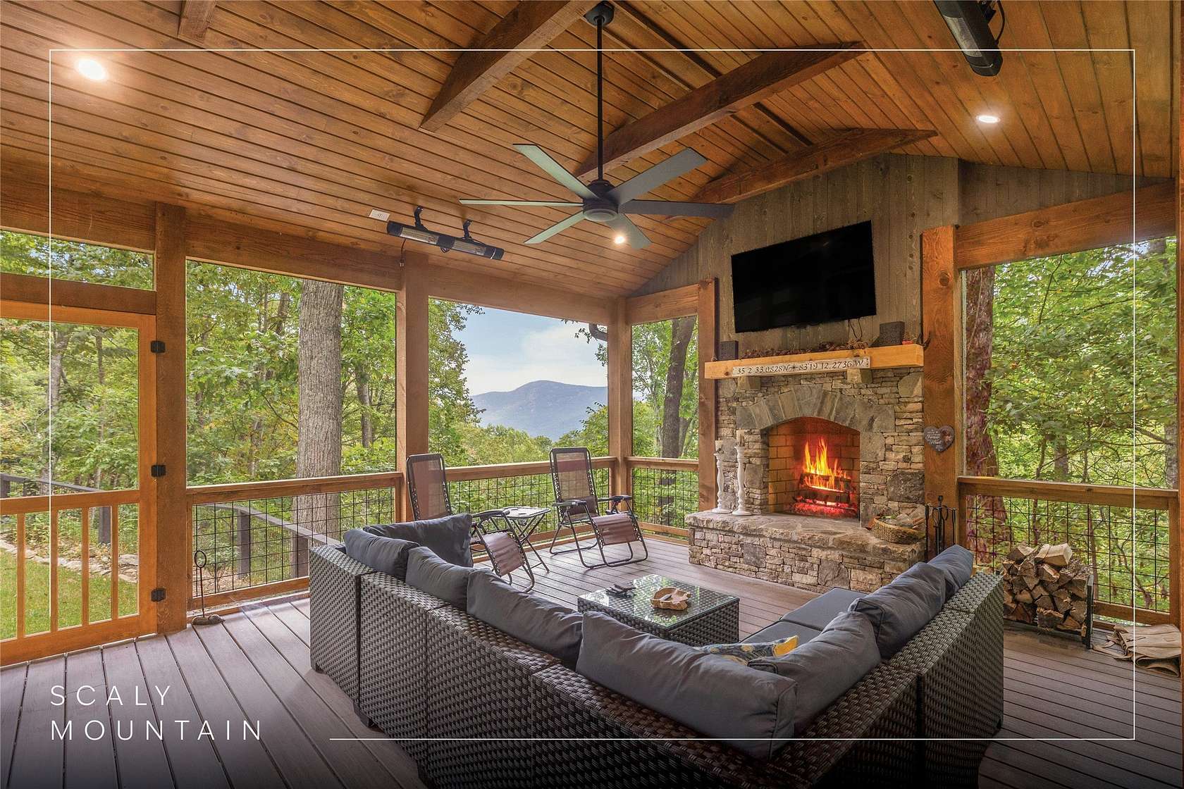 4 Acres of Land with Home for Sale in Scaly Mountain, North Carolina