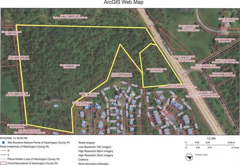 21.4 Acres of Commercial Land for Sale in North Strabane Township, Pennsylvania