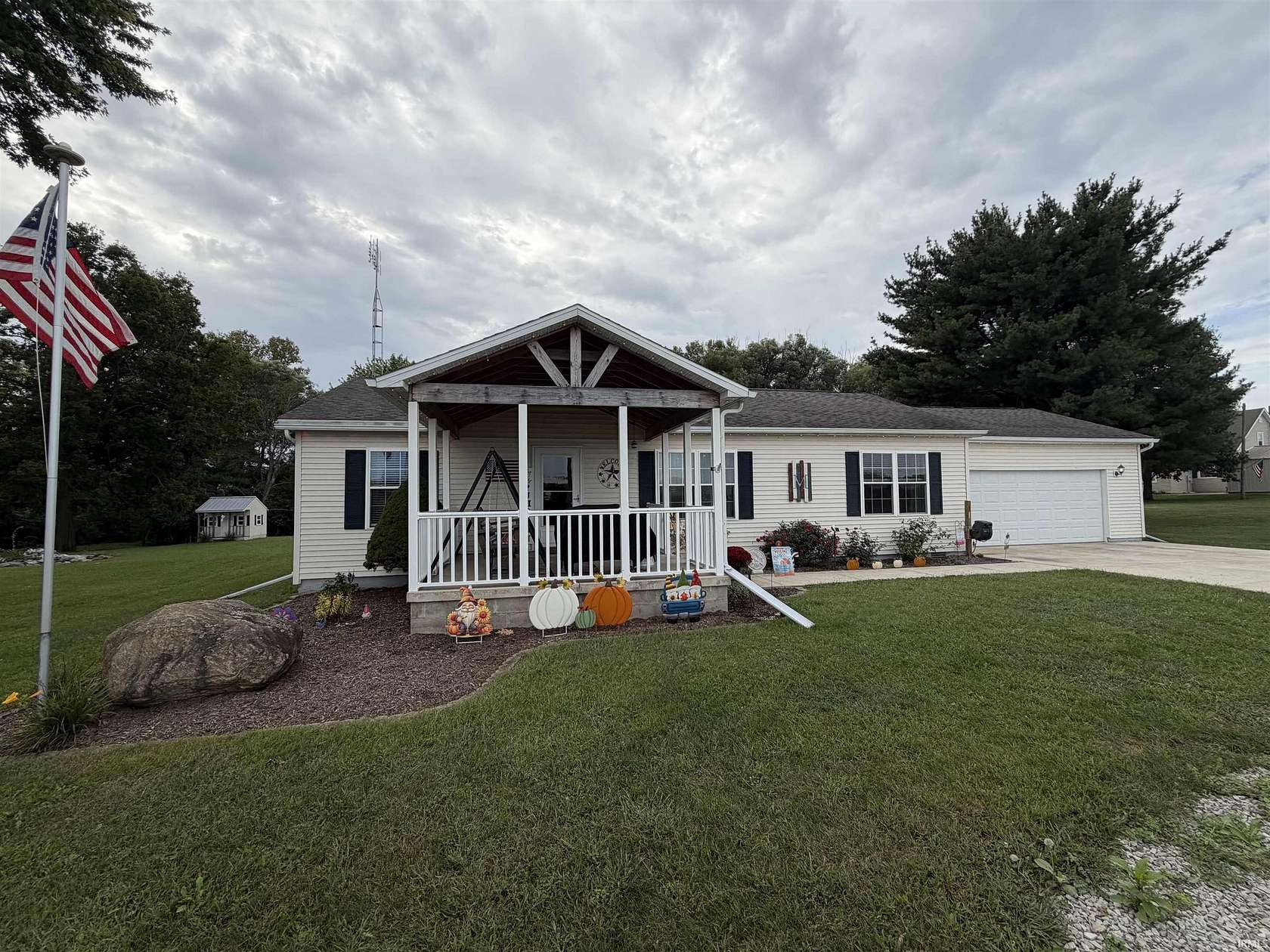 1.5 Acres of Land with Home for Sale in Galveston, Indiana