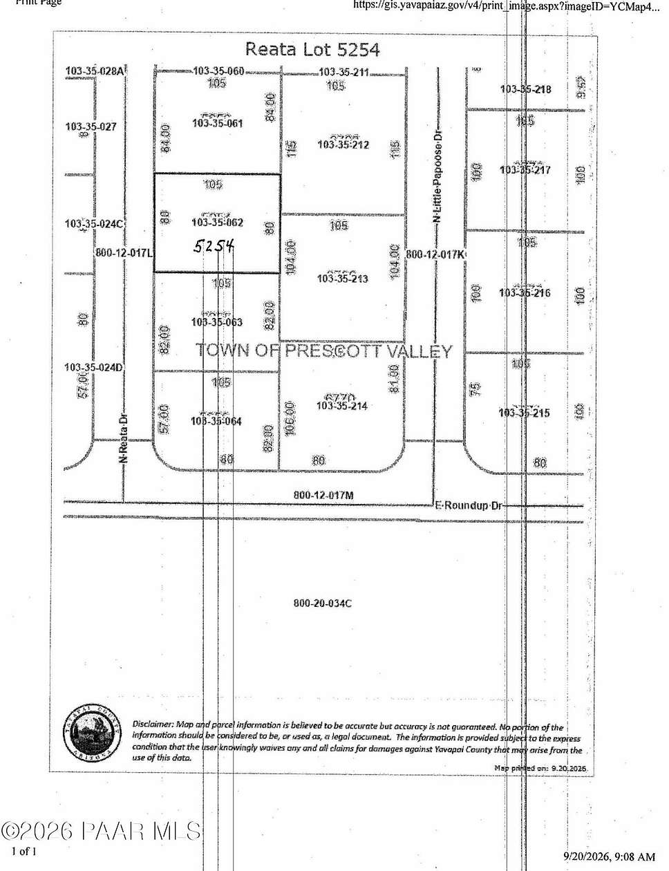 0.19 Acres of Residential Land for Sale in Prescott Valley, Arizona
