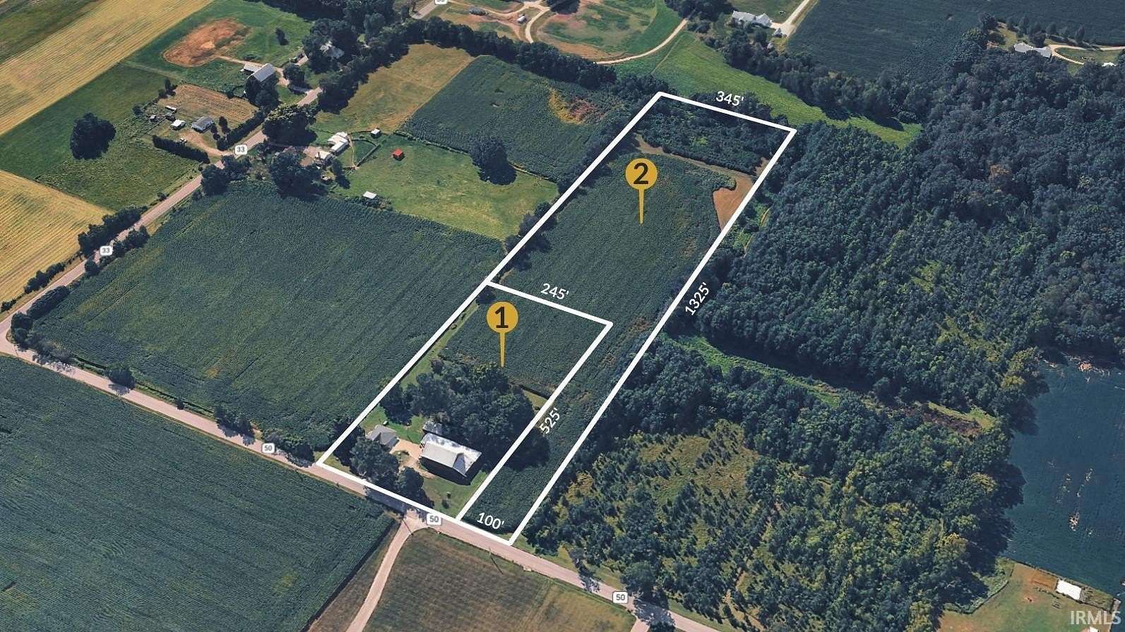 10.2 Acres of Land with Home for Auction in Syracuse, Indiana
