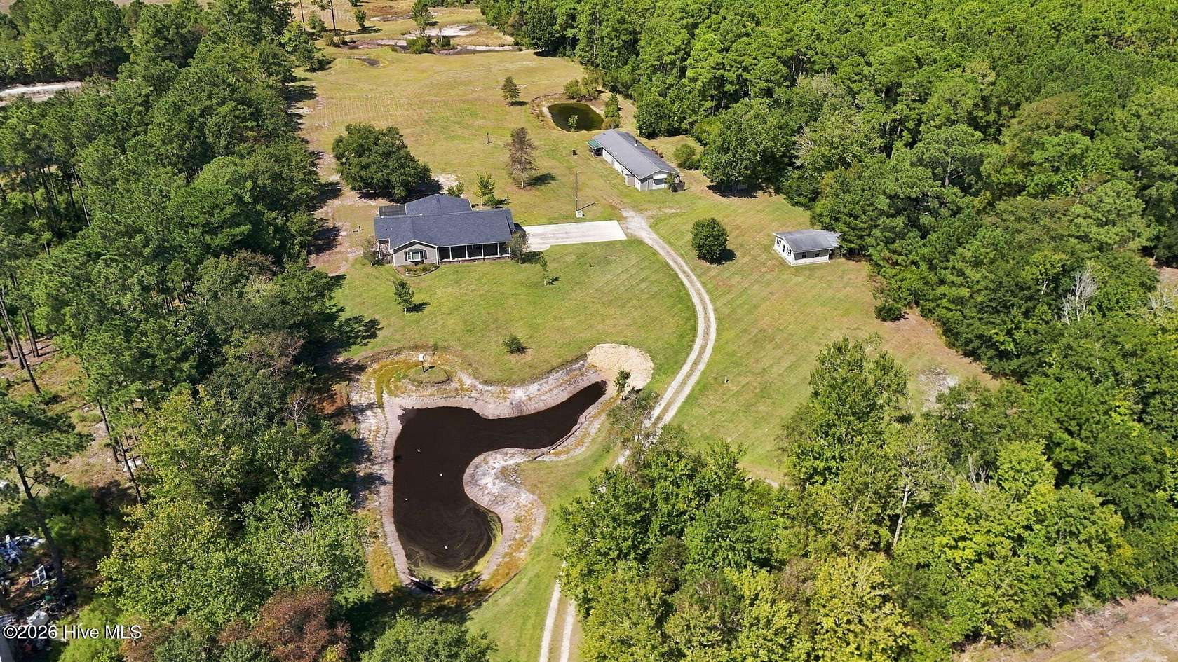 20.8 Acres of Land with Home for Sale in Hubert, North Carolina