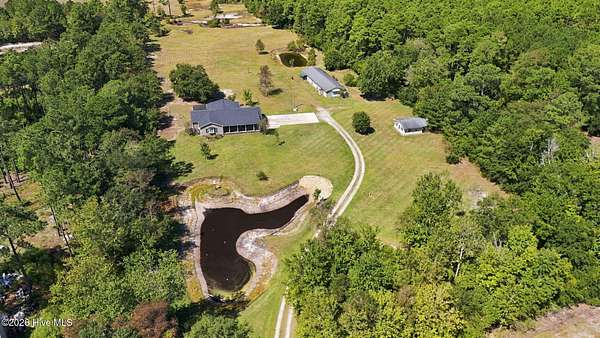 20.8 Acres of Land with Home for Sale in Hubert, North Carolina