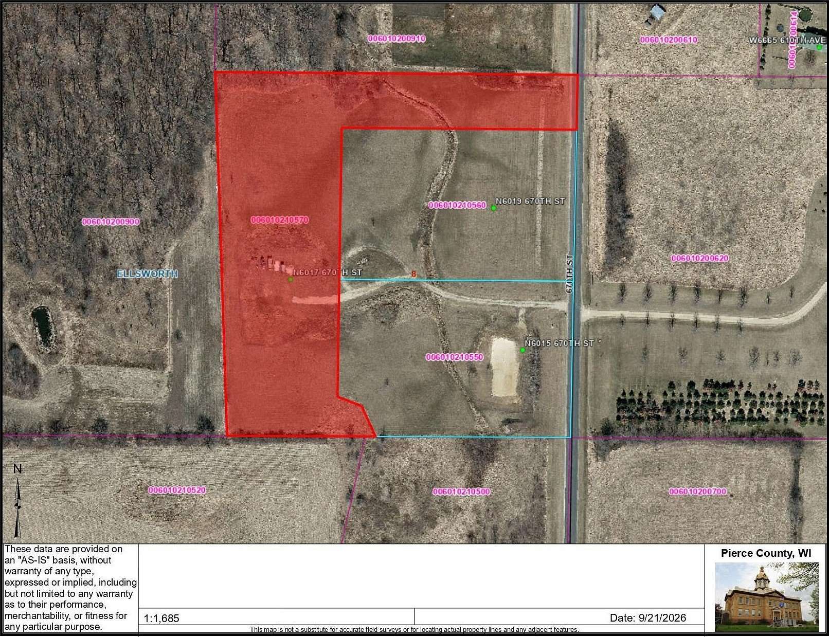 4.35 Acres of Residential Land for Sale in Ellsworth, Wisconsin
