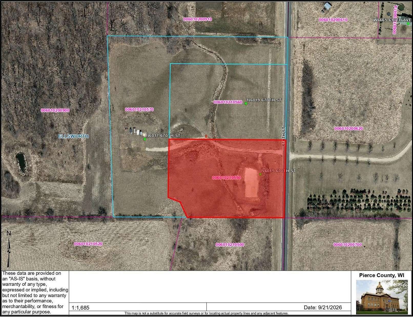 2.7 Acres of Residential Land for Sale in Ellsworth, Wisconsin