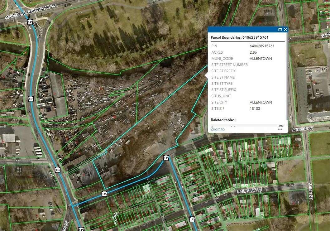 2.86 Acres of Commercial Land for Lease in Allentown, Pennsylvania