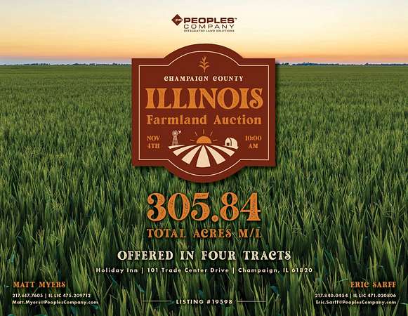 306 Acres of Land for Auction in Tolono, Illinois