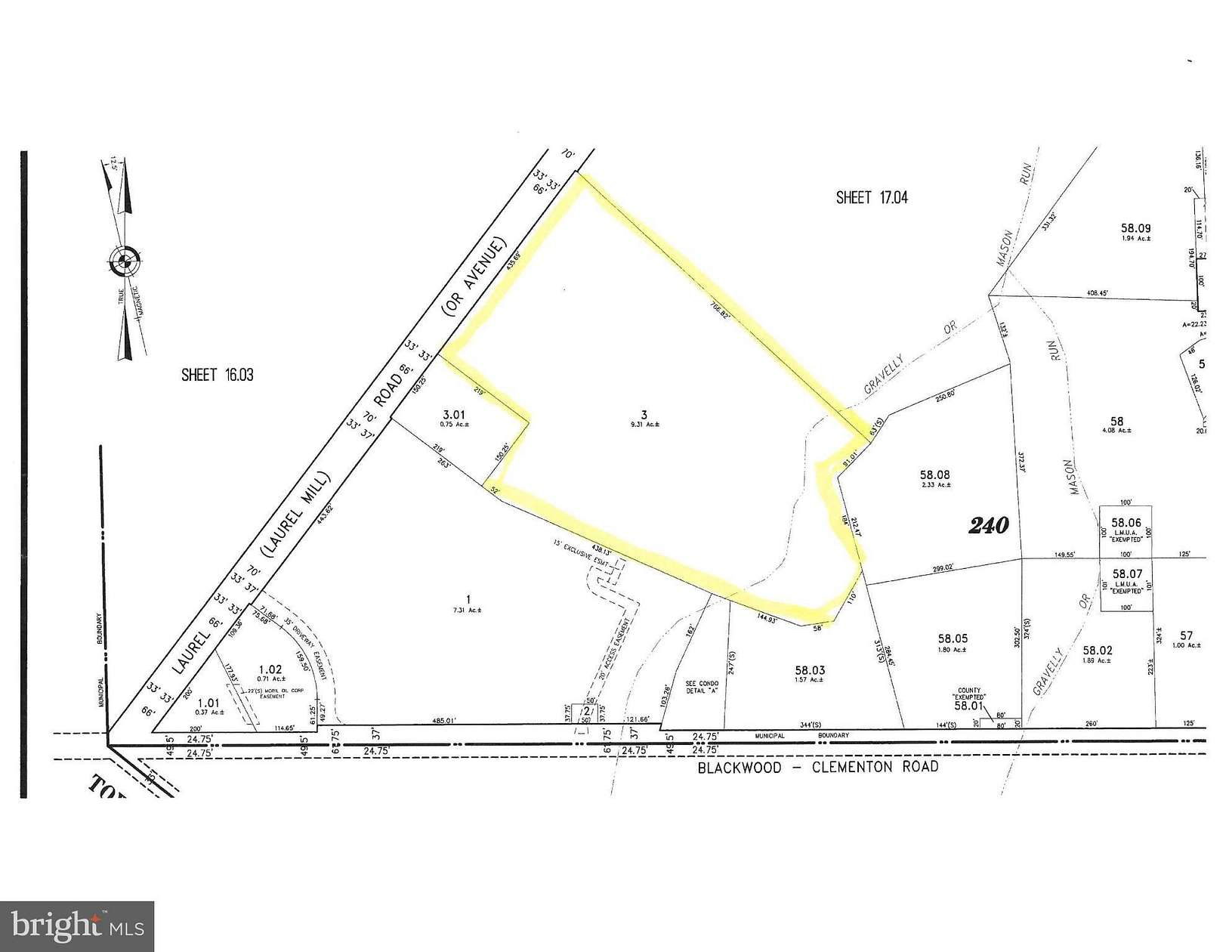 9.3 Acres of Commercial Land for Sale in Clementon, New Jersey