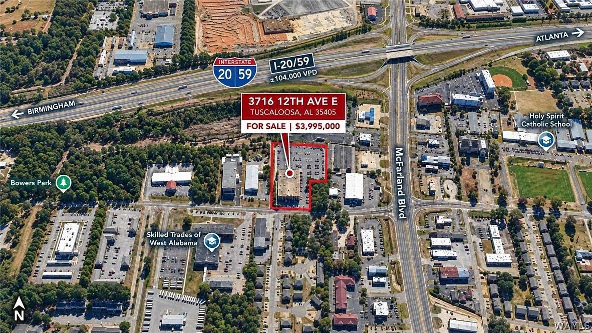 3.28 Acres of Improved Commercial Land for Sale in Tuscaloosa, Alabama