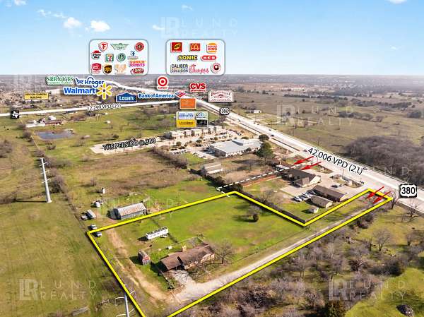 2.15 Acres of Commercial Land for Sale in Cross Roads, Texas