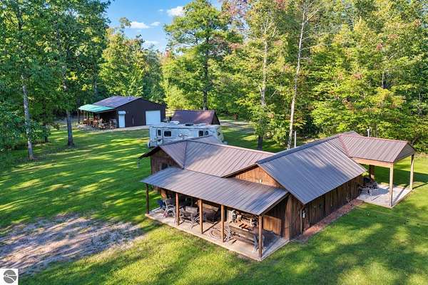 20.1 Acres of Recreational Land with Home for Sale in Rose City, Michigan