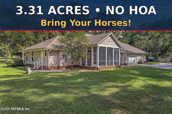 3.3 Acres of Land with Home for Sale in Jacksonville, Florida