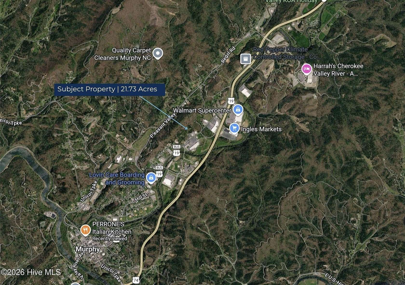 21.7 Acres of Mixed-Use Land for Sale in Murphy, North Carolina