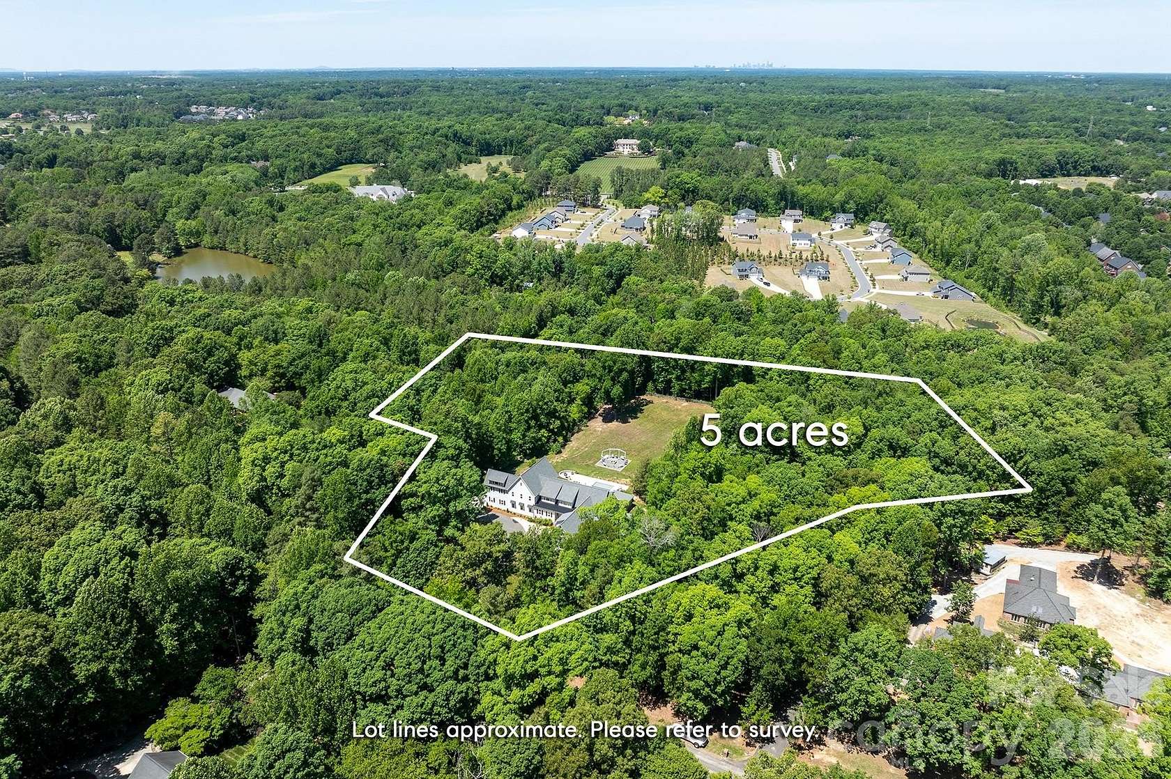 5 Acres of Land with Home for Sale in Marvin, North Carolina
