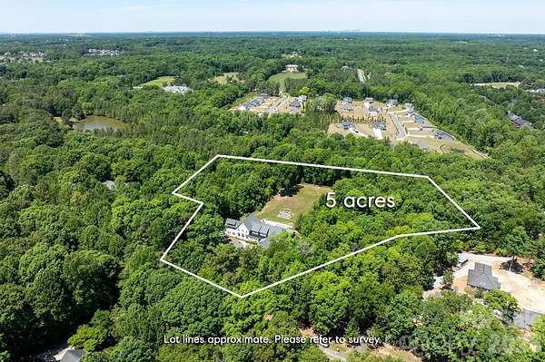 5 Acres of Land with Home for Sale in Marvin, North Carolina