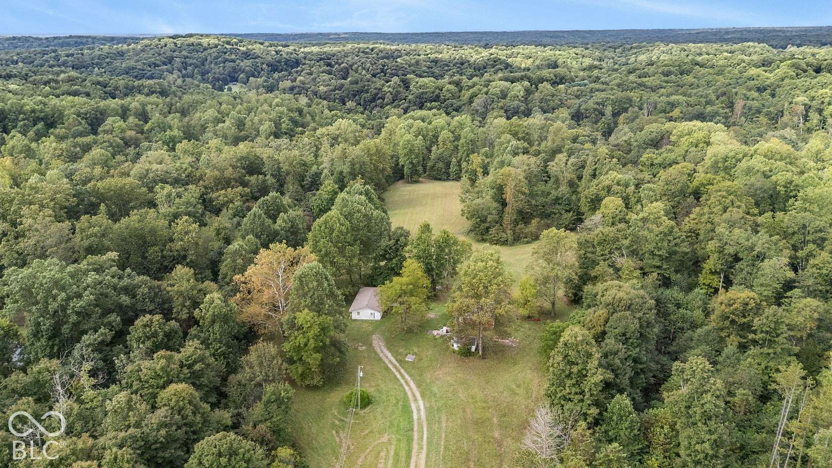 15.1 Acres of Recreational Land with Home for Sale in Martinsville, Indiana