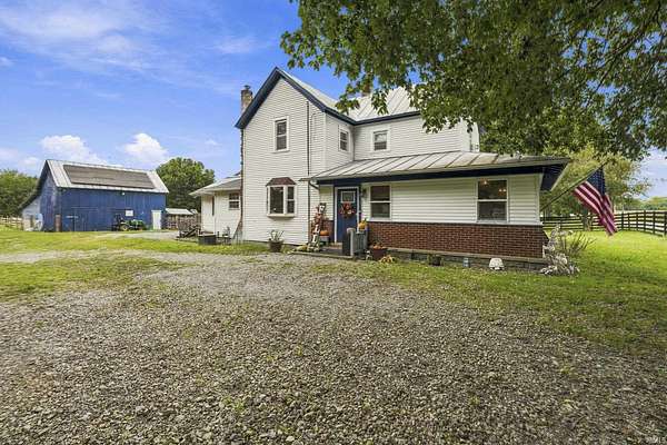 10.7 Acres of Land with Home for Sale in Burlington, Indiana
