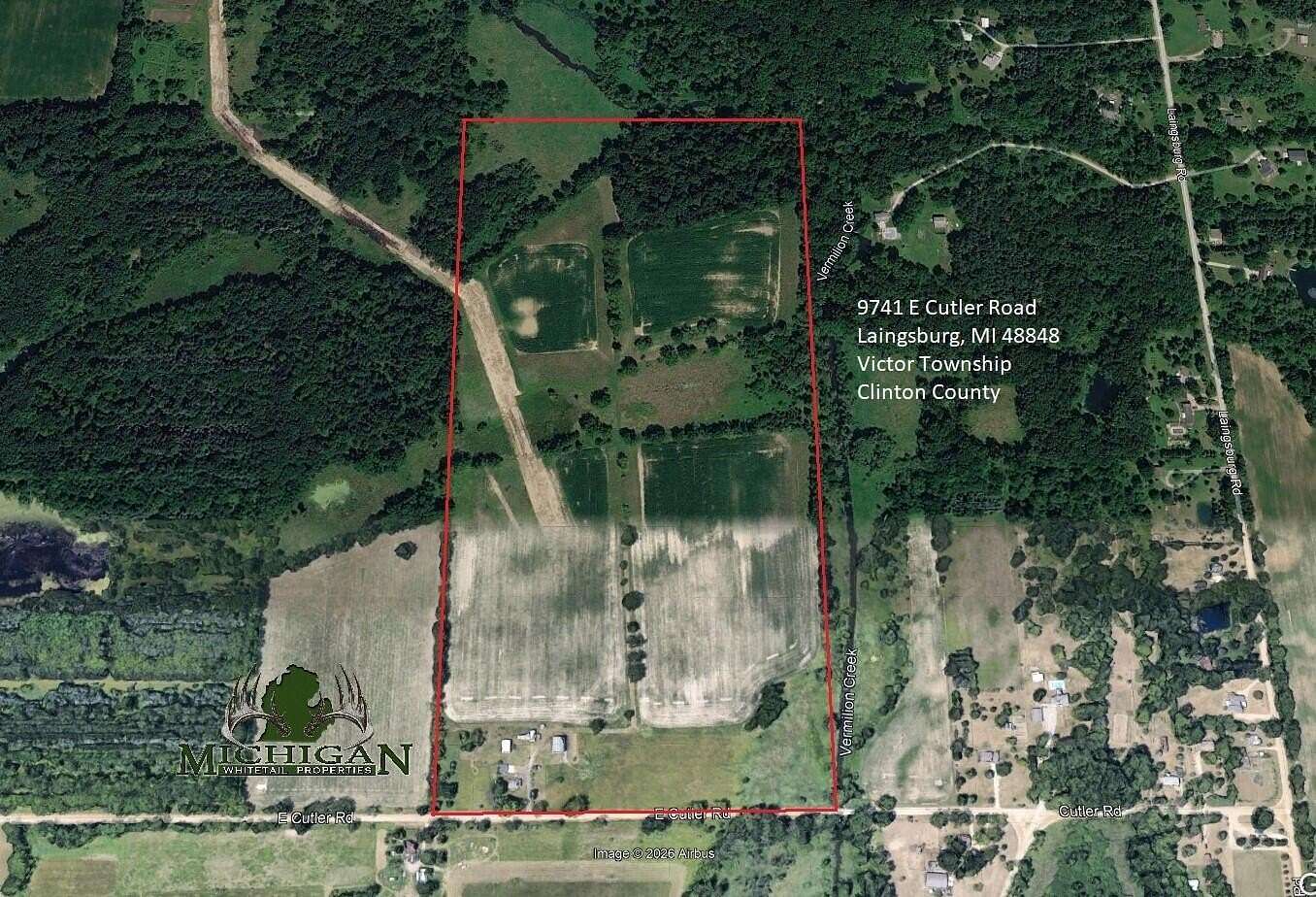 80 Acres of Land with Home for Sale in Laingsburg, Michigan