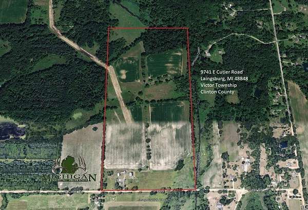 80 Acres of Land with Home for Sale in Laingsburg, Michigan