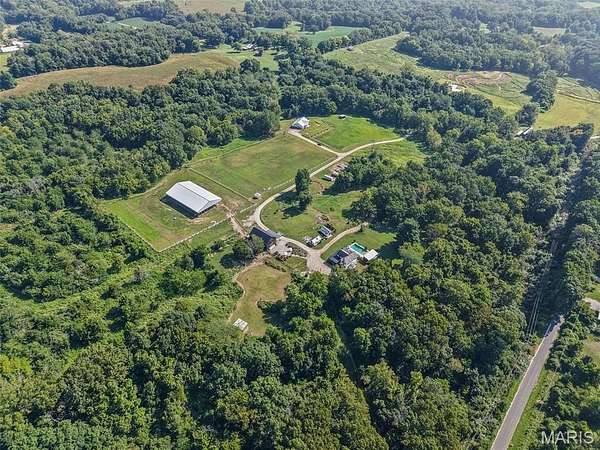 27.2 Acres of Land with Home for Sale in Dow, Illinois
