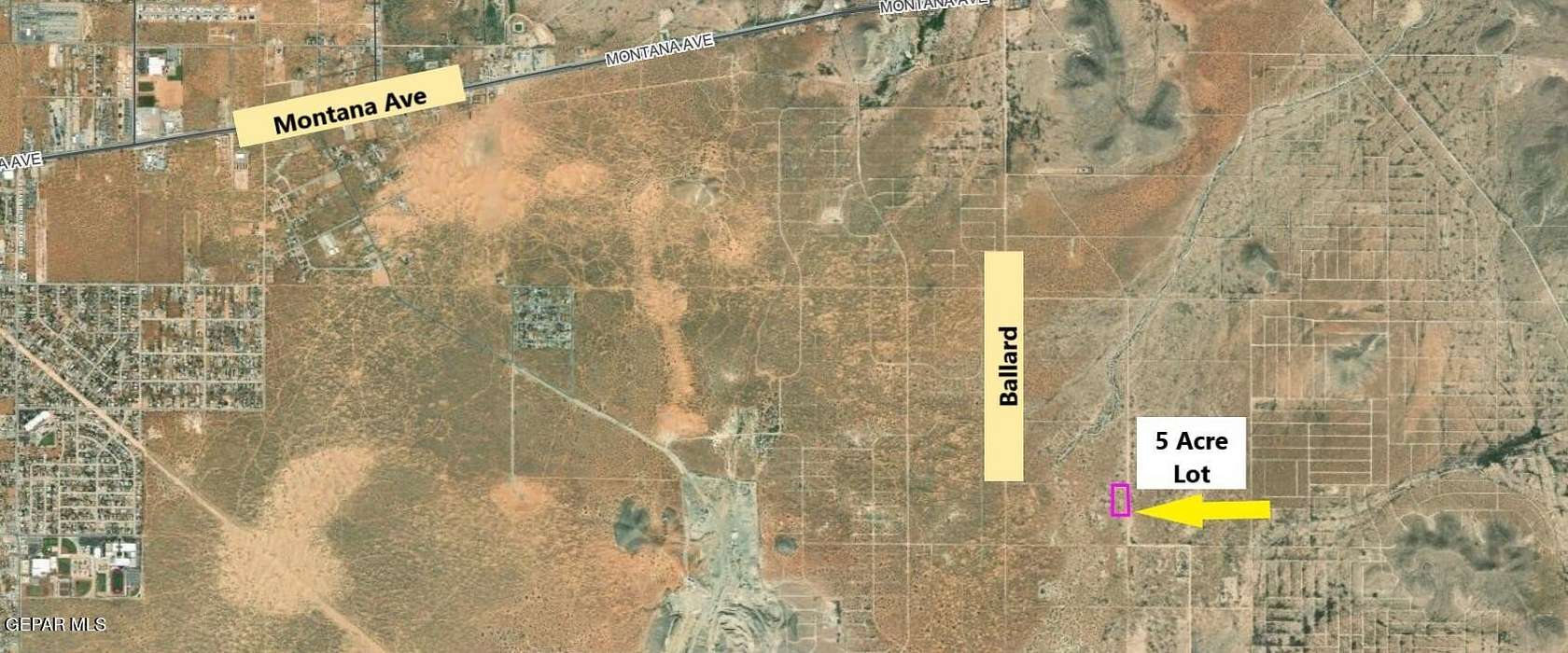 5 Acres of Residential Land for Sale in El Paso, Texas