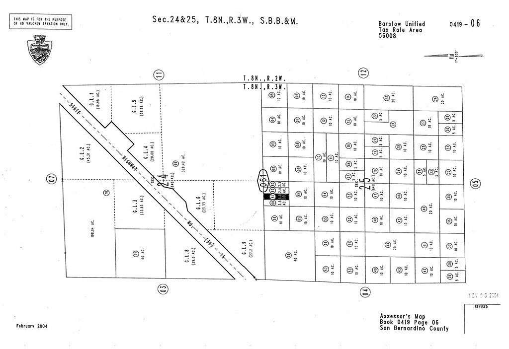 2.5 Acres of Land for Sale in Barstow, California
