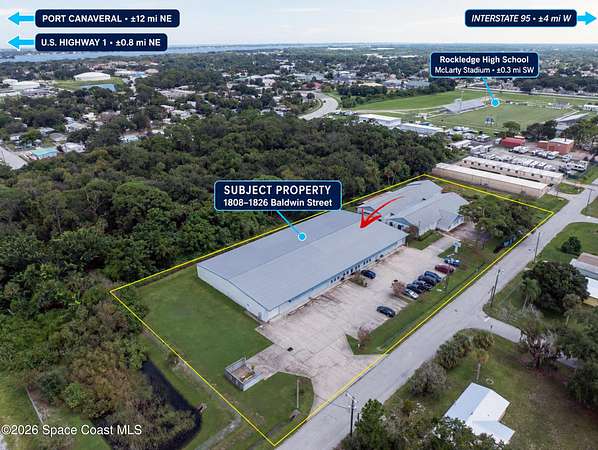2.87 Acres of Improved Commercial Land for Sale in Rockledge, Florida