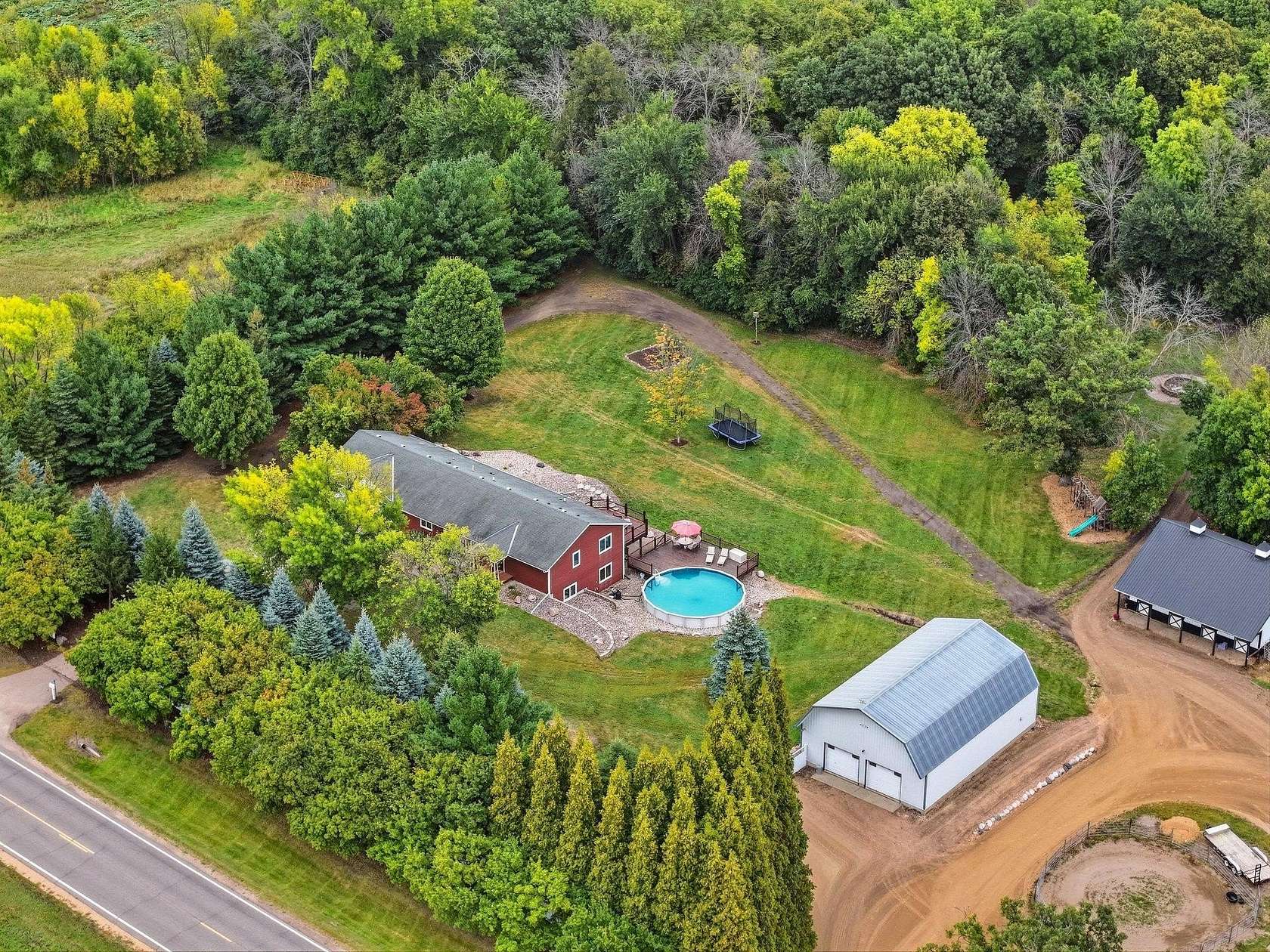 9.66 Acres of Land with Home for Sale in Cologne, Minnesota