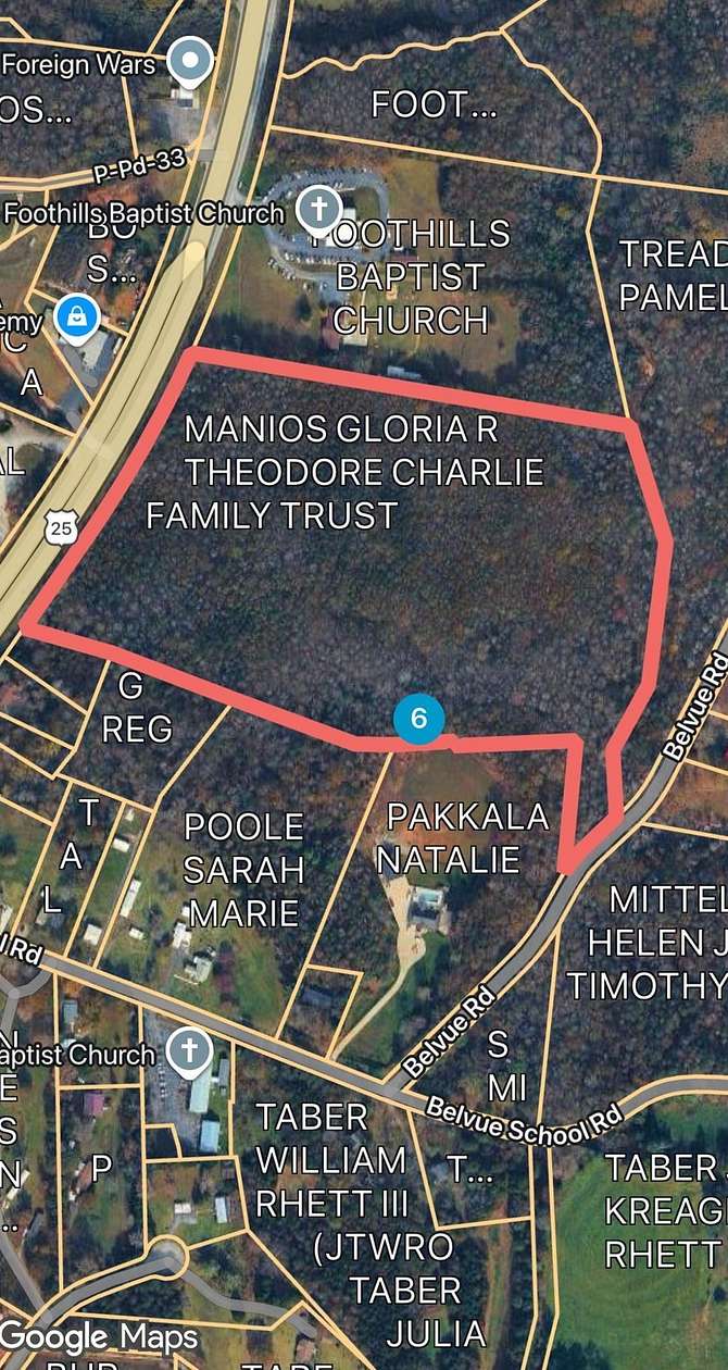 24.2 Acres of Land for Sale in Travelers Rest, South Carolina