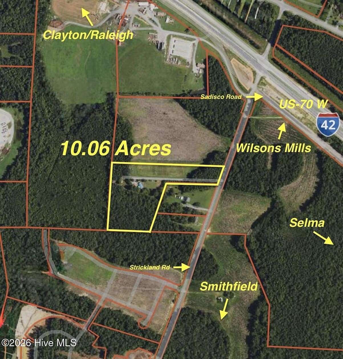 10 Acres of Mixed-Use Land for Sale in Clayton, North Carolina