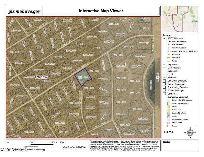 1 Acre of Residential Land for Sale in Yucca, Arizona