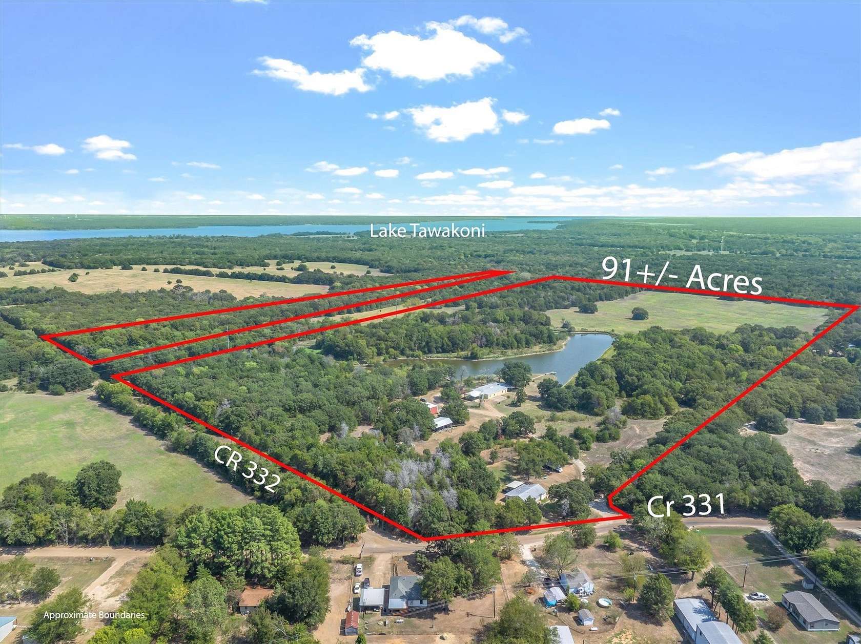 91 Acres of Land with Home for Sale in Terrell, Texas