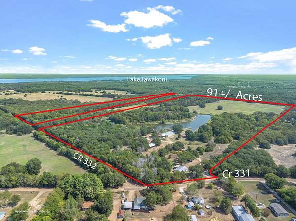 91 Acres of Land with Home for Sale in Terrell, Texas