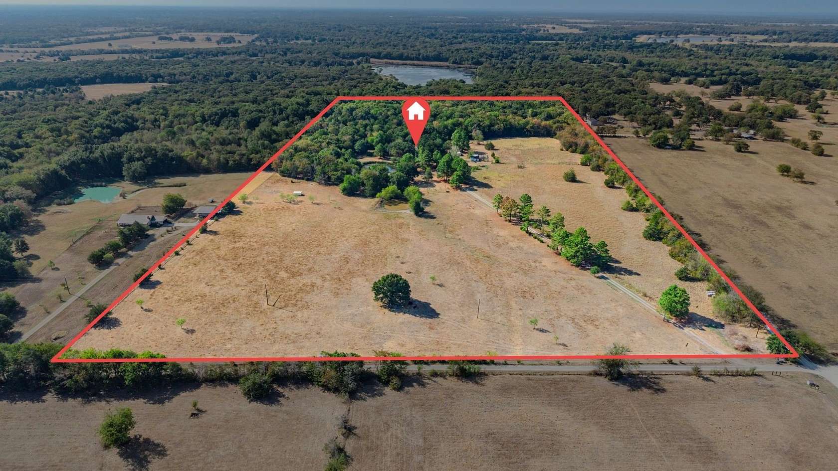 44.6 Acres of Land with Home for Sale in Lone Oak, Texas