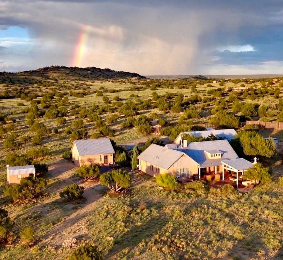 50.4 Acres of Agricultural Land with Home for Sale in Lamy, New Mexico