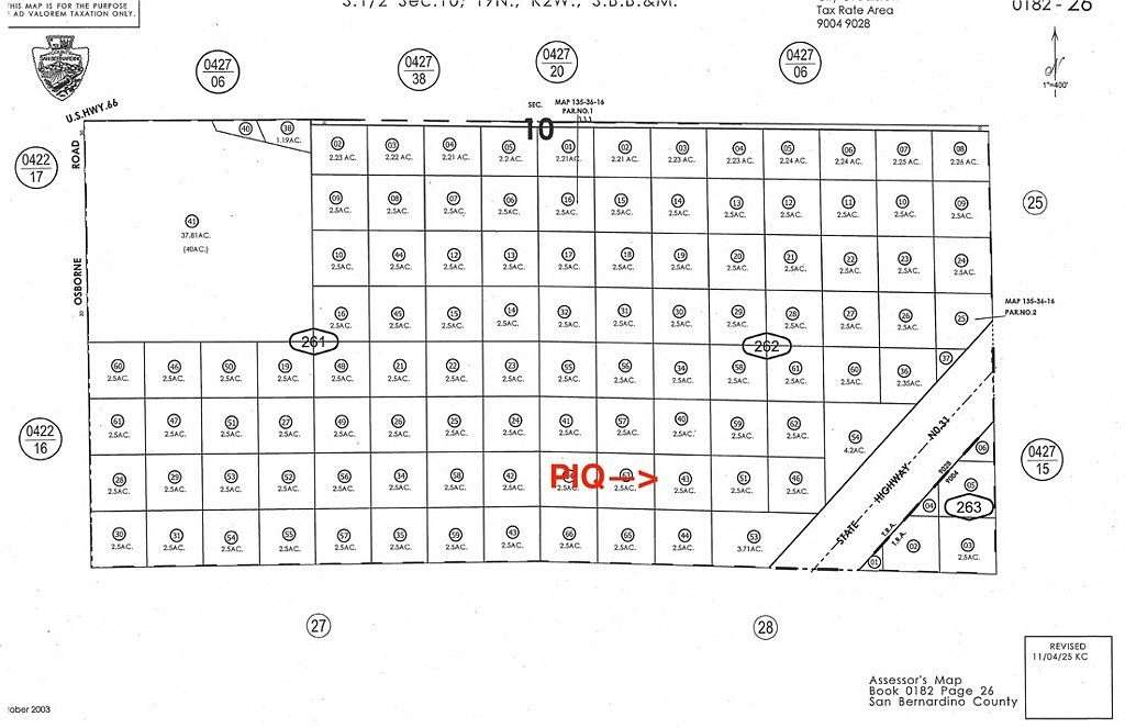 2.5 Acres of Land for Sale in Barstow, California