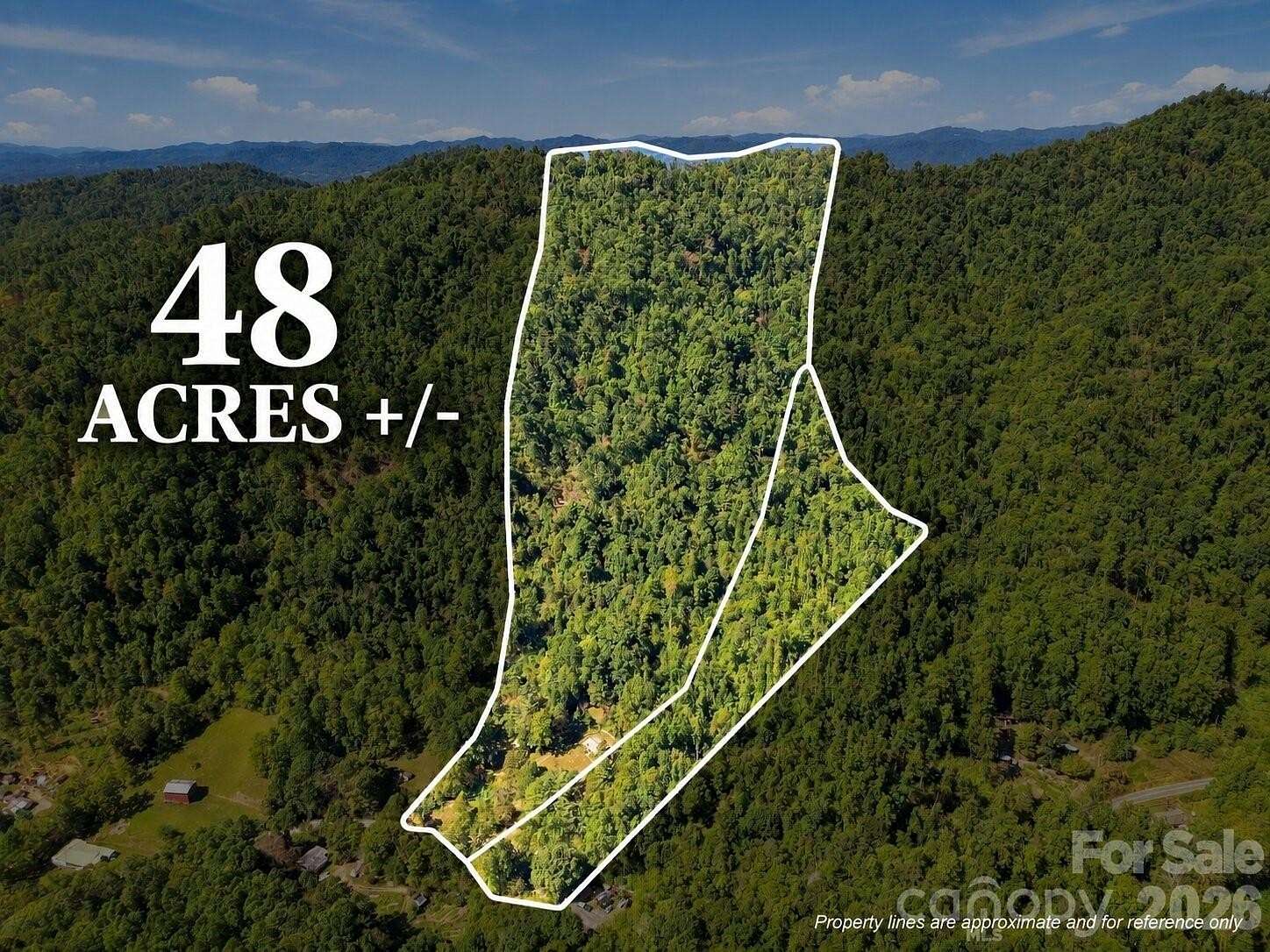 48 Acres of Recreational Land with Home for Sale in Barnardsville, North Carolina